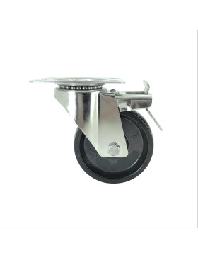 ROULETTE INOX PIVOTANTE POUR FOUR DIAMETRE 100