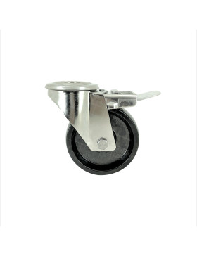 ROULETTE INOX A OEIL A FREIN POUR FOUR DIAMETRE 100 MM CHARGE X KG 