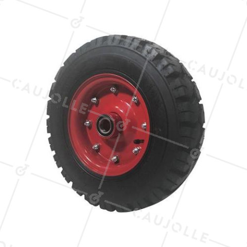 ROUE GONFLEE DE GIROBROYEUR DIAMÈTRE 414 MM CHARGE 730 KG AXE 30 MM - S2600B30 10PR 4.00-8 • Caujolle