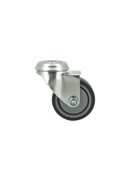 ROULETTE EN CAOUTCHOUC SOUPLE ANTI-USURE ET NON TACHANT DIAMÈTRE 50MM CHARGE 40 KG À FIXATION DE 10 MM - S15O 50