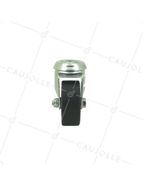 ROULETTE EN CAOUTCHOUC SOUPLE ANTI-USURE ET NON TACHANT DIAMÈTRE 50MM CHARGE 40 KG À FIXATION DE 10 MM - S15O 50