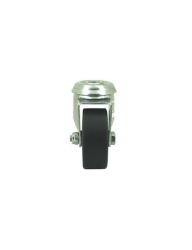 ROULETTE EN CAOUTCHOUC SOUPLE ANTI-USURE ET NON TACHANT DIAMÈTRE 50MM CHARGE 40 KG À FIXATION DE 10 MM - S15O 50