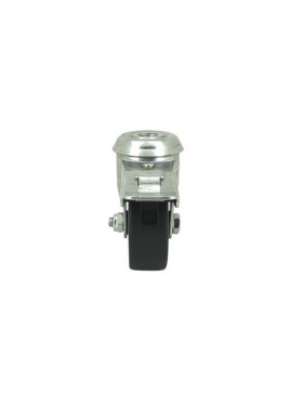 ROULETTE À FREIN EN CAOUTCHOUC SOUPLE ANTI-USURE ET NON TACHANT DIAMÈTRE 50MM CHARGE 40 KG À FIXATION DE 10 MM - S15O 50BL