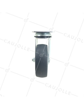 ROULETTE PIVOTANTE À PLATINE EN CAOUTCHOUC SOUPLE ANTI-USURE ET NON TACHANT DIAMÈTRE 100MM CHARGE 130 KG - S15P 100