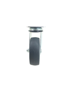 ROULETTE PIVOTANTE À PLATINE EN CAOUTCHOUC SOUPLE ANTI-USURE ET NON TACHANT DIAMÈTRE 100MM CHARGE 130 KG - S15P 100