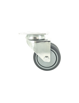 ROULETTE À PIVOTEMENT FACILITÉ À DOUBLE GALET CAOUTCHOUC DIAMÈTRE 75 MM CHARGE 150KG - S13.P75