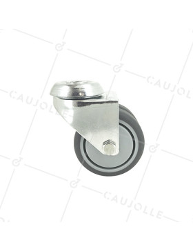 ROULETTE À PIVOTEMENT FACILITÉ À DOUBLE GALET DIAMÈTRE 75 MM CHARGE 150KG FIXATION DE 12 MM - S13.O 75