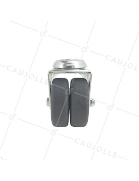 ROULETTE À PIVOTEMENT FACILITÉ À DOUBLE GALET DIAMÈTRE 75 MM CHARGE 150KG FIXATION DE 12 MM - S13.O 75