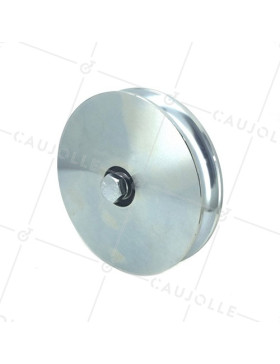 ROUE DE PORTAIL COULISSANT RENFORCÉE À GORGE RONDE DIAMÈTRE 160 MM POUR RAIL ROND DE 25 MM CHARGE 1,6T - GAGR160L • Caujolle