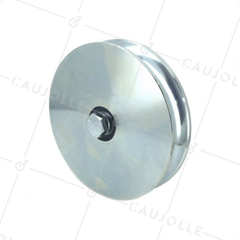 ROUE DE PORTAIL COULISSANT RENFORCÉE À GORGE RONDE DIAMÈTRE 160 MM POUR RAIL ROND DE 25 MM CHARGE 1,6T - GAGR160L • Caujolle
