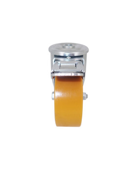 Castor INDUSTRIAL POLYURETHANE DIAMETER 100 MM LOAD 120 KG AXLE 12 MM BRAKE BALLS - S06AR 100 AF