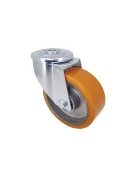 Castor INDUSTRIAL POLYURETHANE DIAMETER 100 MM LOAD 120 KG AXIS 12 MM BALLS - S06AR 100