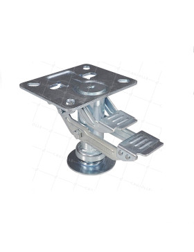 PATIN D'IMMOBILISATION RETRACTABLE POUR ROULETTE DIAMETRE 125 MM - FOOTELEVATOR 125 • Caujolle