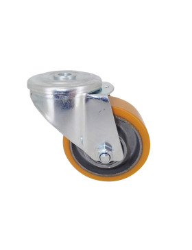 Castor INDUSTRIAL POLYURETHANE DIAMETER 80 MM LOAD 120 KG AXLE 12 MM BALLS - S06AR 80