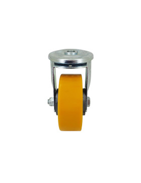 Castor INDUSTRIAL POLYURETHANE DIAMETER 80 MM LOAD 120 KG AXLE 12 MM BALLS - S06AR 80
