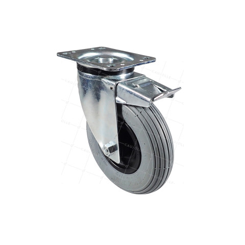 PNEUMATIC SWIVEL WHEEL 200 MM DIAMETER • Caujolle