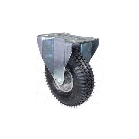 ROULETTE PIVOTANTE PNEUMATIQUE GONFLABLE JANTE TÔLE DIAMÈTRE 260 MM CHARGE 165 KG - S20-1 TOLE GONFLÉE • Caujolle