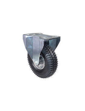 ROULETTE PIVOTANTE PNEUMATIQUE GONFLABLE JANTE TÔLE DIAMÈTRE 260 MM CHARGE 165 KG - S20-1 TOLE GONFLÉE