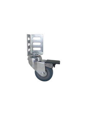 ROULETTE PIVOTANTE A FREIN A CORNIERE DIAMETRE 50 MM CHARGE 30 KG - COL50 CORN BL