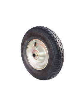 ROUE DE BROUETTE RENFORCÉE GONFLÉE DIAMÈTRE 400MM CHARGE 200KG POUR AXE DE 25 MM - S1000 R25 4PR AGR • Caujolle