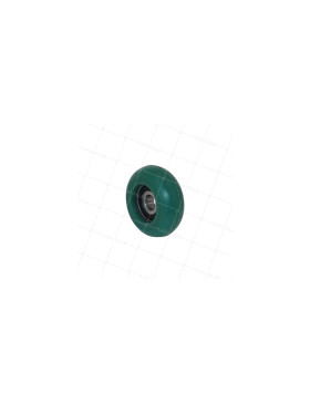 GALET SURMOULÉ BOMBÉ EN POLYURÉTHANE DIAMÈTRE 50 MM CHARGE 100 KG AXE 10 MM • Caujolle