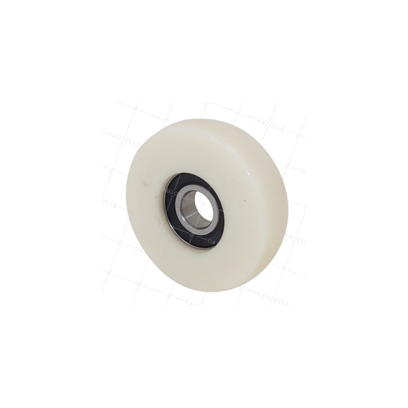 GALET DE GUIDAGE EN NYLON POUR VITRINE DIAMÈTRE 80 MM CHARGE 100 KG AXE 17 MM