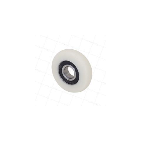 Wheel NYLON GUIDE FOR GLASS BAY DIAMETER 65 MM LOAD 100 KG AXLE 17 MM • Caujolle