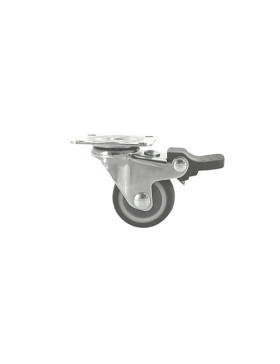 Castor SWIVEL WITH BRAKE FURNITURE NON-MARKING RUBBER DIAMETER 30 MM - S12LUX30AF