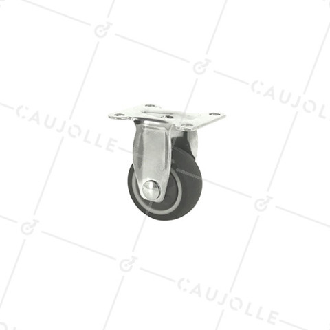 Castor FIXED FURNITURE SOFT RUBBER WHEEL DIAMETER 37MM - S18LUX40 • Caujolle
