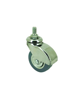 Castor WITH 8MM THREADED ROD ON BALL BEARING DIAMETER 50MM LOAD 50 KG - S46TF