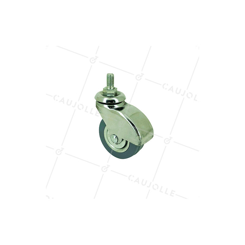 ROULETTE À TIGE FILETÉE DE 8MM SUR ROULEMENT À BILLES DIAMÈTRE 50MM CHARGE 50 KG - S46TF