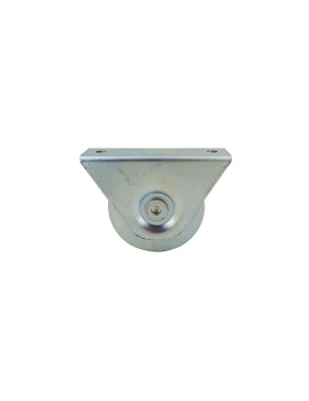 ROUE DE PORTAIL AVEC SUPPORT À VISSER OU SOUDER DIAMÈTRE 80 MM POUR RAIL ROND DE 16 MM CHARGE 300 KG - MTSPGR80A
