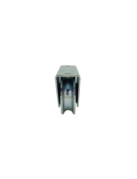 ROUE DE PORTAIL AVEC SUPPORT À VISSER OU SOUDER DIAMÈTRE 80 MM POUR RAIL ROND DE 16 MM CHARGE 300 KG - MTSPGR80A