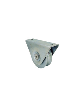 ROUE DE PORTAIL AVEC SUPPORT À VISSER OU SOUDER DIAMÈTRE 80 MM POUR RAIL ROND DE 16 MM CHARGE 300 KG - MTSPGR80A