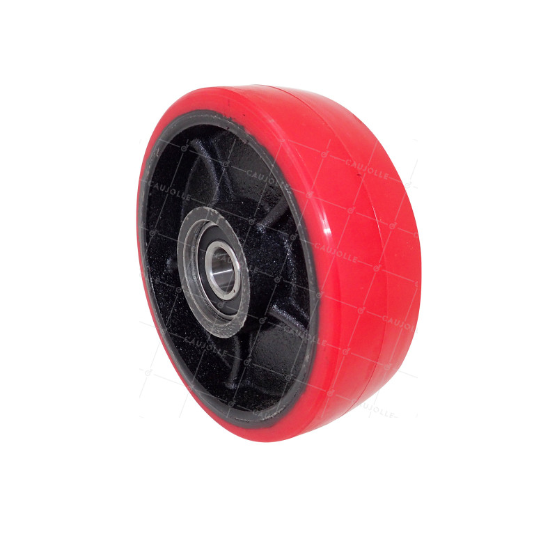 Wheel FOR LOW PROFILE PALLET TRUCK DIAMETER 160 MM LOAD 300 KG AXLE 20MM BALLS - Wheel PALLET TRUCK 160 LOW