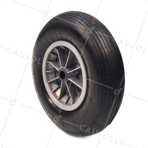 WHEELBARROW INFLATABLE DIAMETER 400 MM LOAD 150 KG FOR AXLE OF 20 MM - S1006P L20/74 • Caujolle