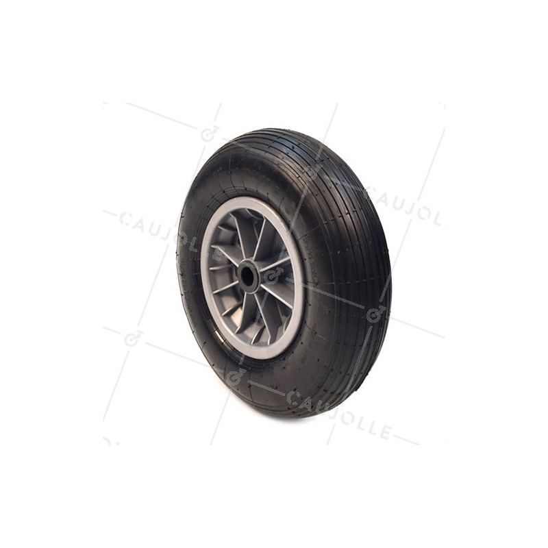ROUE DE BROUETTE GONFLABLE DIAMÈTRE 400 MM CHARGE 150 KG AXE 20 MM - S1006P R20/74