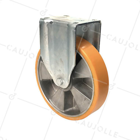 Castor FIXED REINFORCED POLYURETHANE WHEEL ALUMINUM RIM DIAMETER 250 MM LOAD 1000KG - S79AR 250 • Caujolle