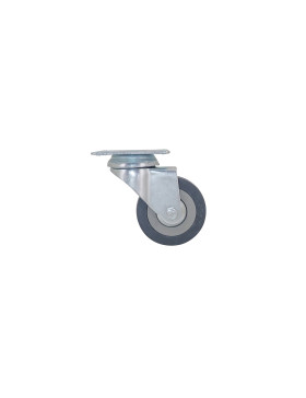 ROULETTE DE COLLECTIVITE EN CAOUTCHOUC SOUPLE NON TACHANT DIAMÈTRE 65 MM CHARGE 35 KG - S14 65