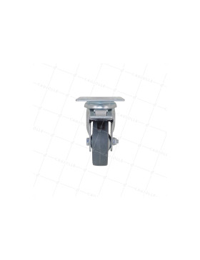 ROULETTE DE COLLECTIVITÉ À  FREIN EN CAOUTCHOUC SOUPLE NON TACHANT DIAMÈTRE 65 MM CHARGE 35 KG - S14 65AF