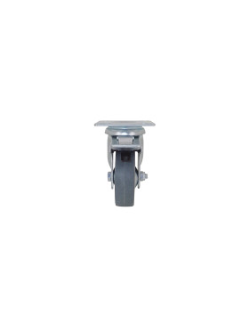 ROULETTE DE COLLECTIVITÉ À  FREIN EN CAOUTCHOUC SOUPLE NON TACHANT DIAMÈTRE 65 MM CHARGE 35 KG - S14 65AF