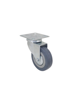 ROULETTE DE COLLECTIVITE EN CAOUTCHOUC SOUPLE NON TACHANT DIAMÈTRE 75 MM CHARGE 40 KG - S14 80