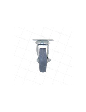 ROULETTE DE COLLECTIVITE EN CAOUTCHOUC SOUPLE NON TACHANT DIAMÈTRE 75 MM CHARGE 40 KG - S14 80