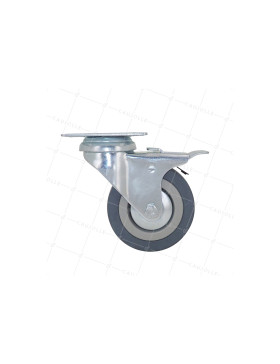 ROULETTE DE COLLECTIVITÉ EN CAOUTCHOUC SOUPLE NON TACHANT DIAMÈTRE 75 MM CHARGE 40 KG - S14 80AF