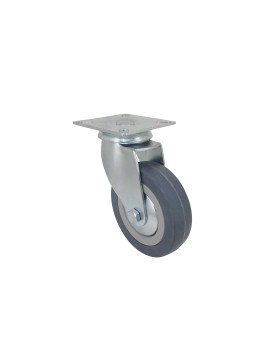 ROULETTE DE COLLECTIVITE EN CAOUTCHOUC SOUPLE NON TACHANT DIAMÈTRE 100 MM CHARGE 45 KG - S14 100