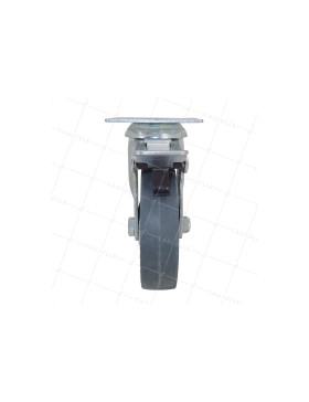 ROULETTE DE COLLECTIVITÉ À FREIN EN CAOUTCHOUC SOUPLE NON TACHANT 100 MM CHARGE 45 KG - S14 100AF