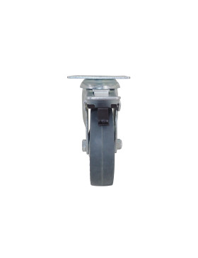 ROULETTE DE COLLECTIVITÉ À FREIN EN CAOUTCHOUC SOUPLE NON TACHANT 100 MM CHARGE 45 KG - S14 100AF
