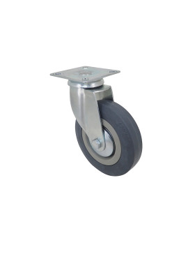 ROULETTE DE COLLECTIVITE EN CAOUTCHOUC SOUPLE NON TACHANT DIAMÈTRE 125 MM CHARGE 50 KG - S14 125