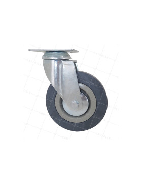 ROULETTE DE COLLECTIVITE EN CAOUTCHOUC SOUPLE NON TACHANT DIAMÈTRE 125 MM CHARGE 50 KG - S14 125