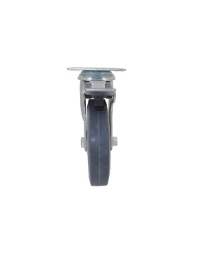 ROULETTE DE COLLECTIVITÉ À FREIN EN CAOUTCHOUC SOUPLE NON TACHANT DIAMÈTRE 125 MM CHARGE 50 KG - S14 125AF